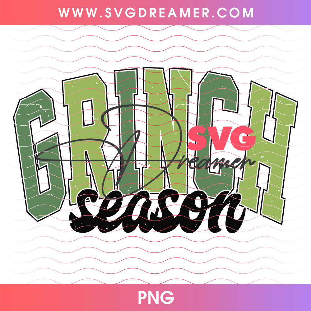 Grinch Season Varsity Green College Letters Png PNG 2 Grinch Season Varsity Green College Letters Png PNG