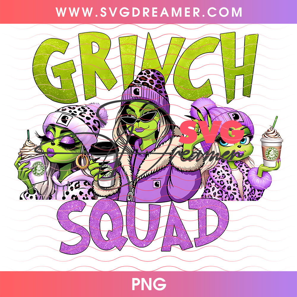 Grinch Squad Purple Cheetah Girls Iced Drinks Png PNG 2 Grinch Squad Purple Cheetah Girls Iced Drinks Png PNG