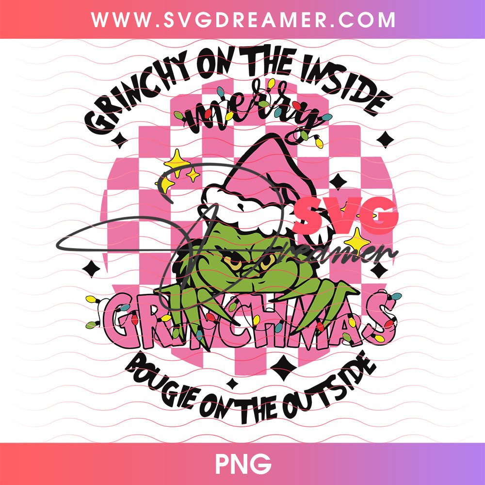 Grinchy On Inside Bougie On Outside Retro Png PNG 2 Grinchy On Inside Bougie On Outside Retro Png PNG