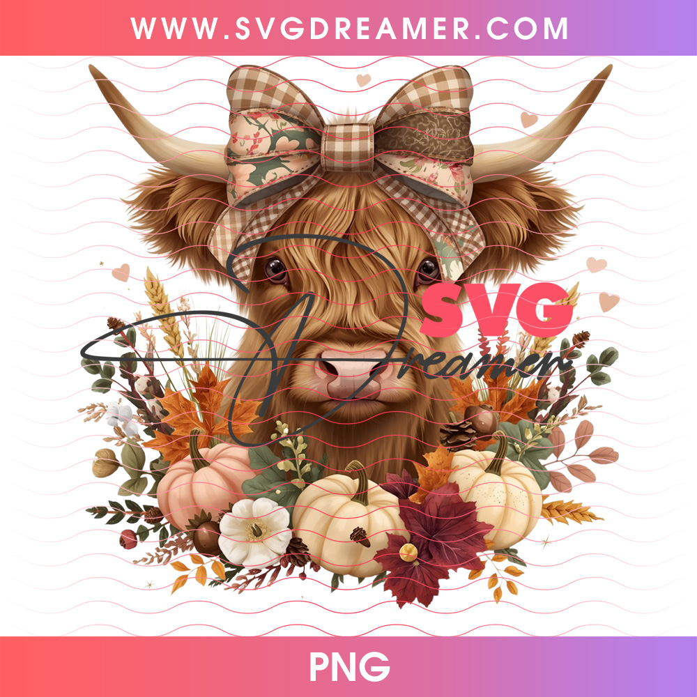 Highland Cow Plaid Bow Autumn Sunflower Fall Harvest Wreath PNG, Rustic Farmhouse Cute Heifer Pumpkin Floral PNG Shirt Design 2 Highland Cow Plaid Bow Autumn Sunflower Fall Harvest Wreath PNG, Rustic Farmhouse Cute Heifer Pumpkin Floral PNG Shirt Design