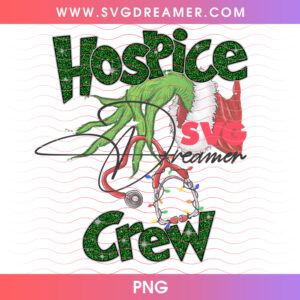 Hospice Crew Grinch Hand Holding Stethoscope Png PNG