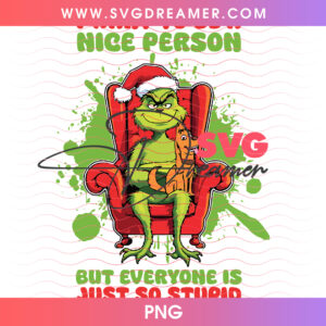 I Want To Be A Nice Person Grinch In Armchair Png PNG