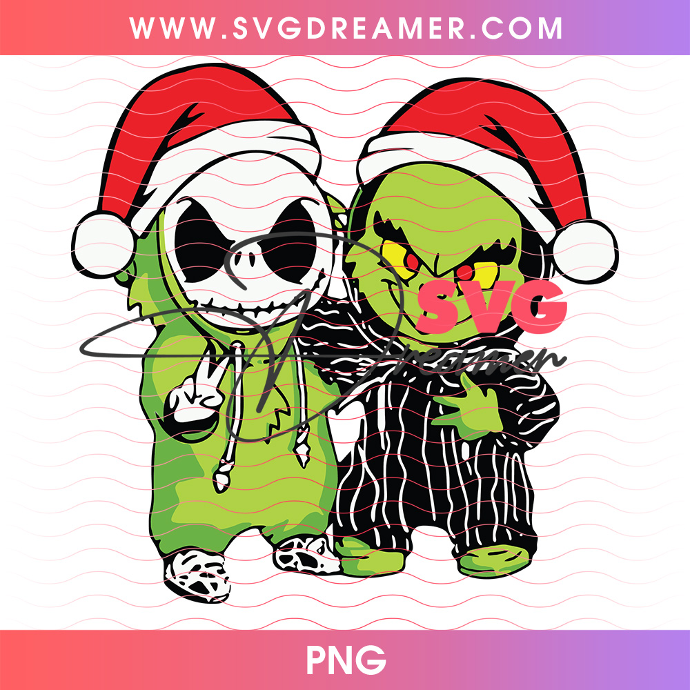 Jack Skellington And Grinch Christmas Besties Png PNG 2 Jack Skellington And Grinch Christmas Besties Png PNG