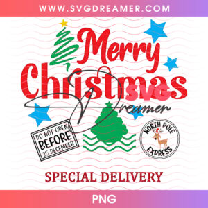 Merry Christmas North Pole Express Special Delivery Png PNG