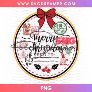 Merry Christmas Send To Bauble Ornament Tag Png PNG