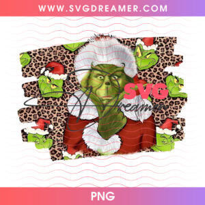 Merry Grinchmas Pine Wreath Circle Tumbler Wrap 20oz PNG