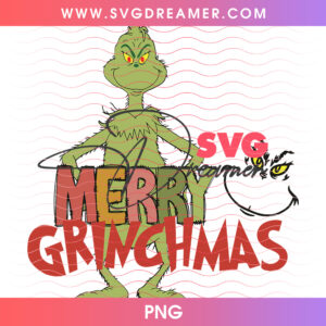 Merry Grinchmas Standing Grinch Classic Character Png PNG