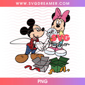 Mickey And Minnie Castle Snow Globe Christmas Presents PNG