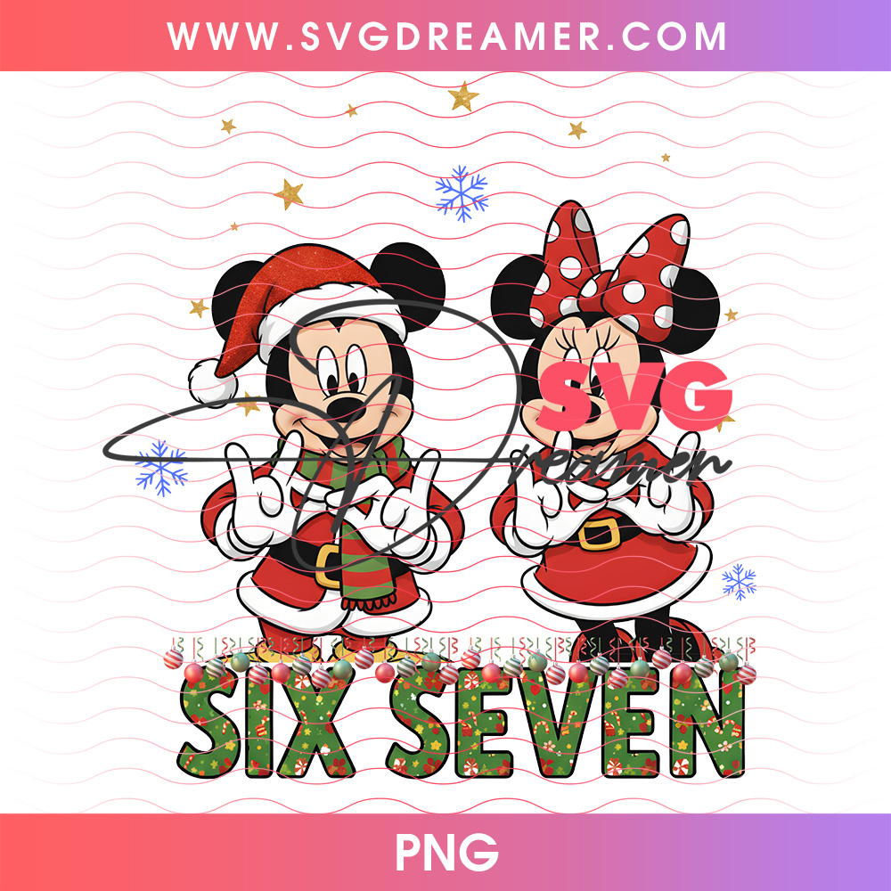 Mickey And Minnie Mouse Christmas Six Seven Hand Sign PNG 2 Mickey And Minnie Mouse Christmas Six Seven Hand Sign PNG
