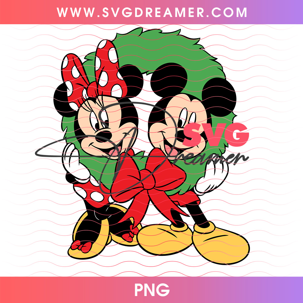 Mickey And Minnie Mouse Inside Christmas Wreath PNG, Cute Disney Holiday Couple Red Bow PNG Shirt Design 2 Mickey And Minnie Mouse Inside Christmas Wreath PNG, Cute Disney Holiday Couple Red Bow PNG Shirt Design