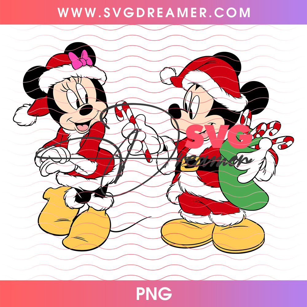 Mickey Giving Candy Cane To Minnie In Santa Suits PNG, Cute Disney Holiday Flirting Couple PNG Shirt Design 2 Mickey Giving Candy Cane To Minnie In Santa Suits PNG, Cute Disney Holiday Flirting Couple PNG Shirt Design