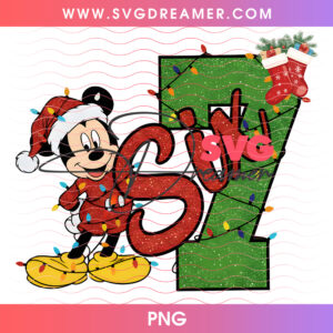 Mickey Mouse Holiday Cheer Six Seven Christmas PNG