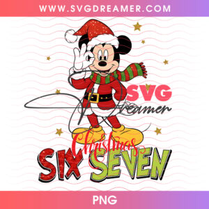 Mickey Mouse Santa Christmas Six Seven Hand Gesture PNG