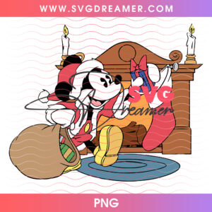 Mickey Mouse Santa Filling Holiday Christmas Stockings PNG