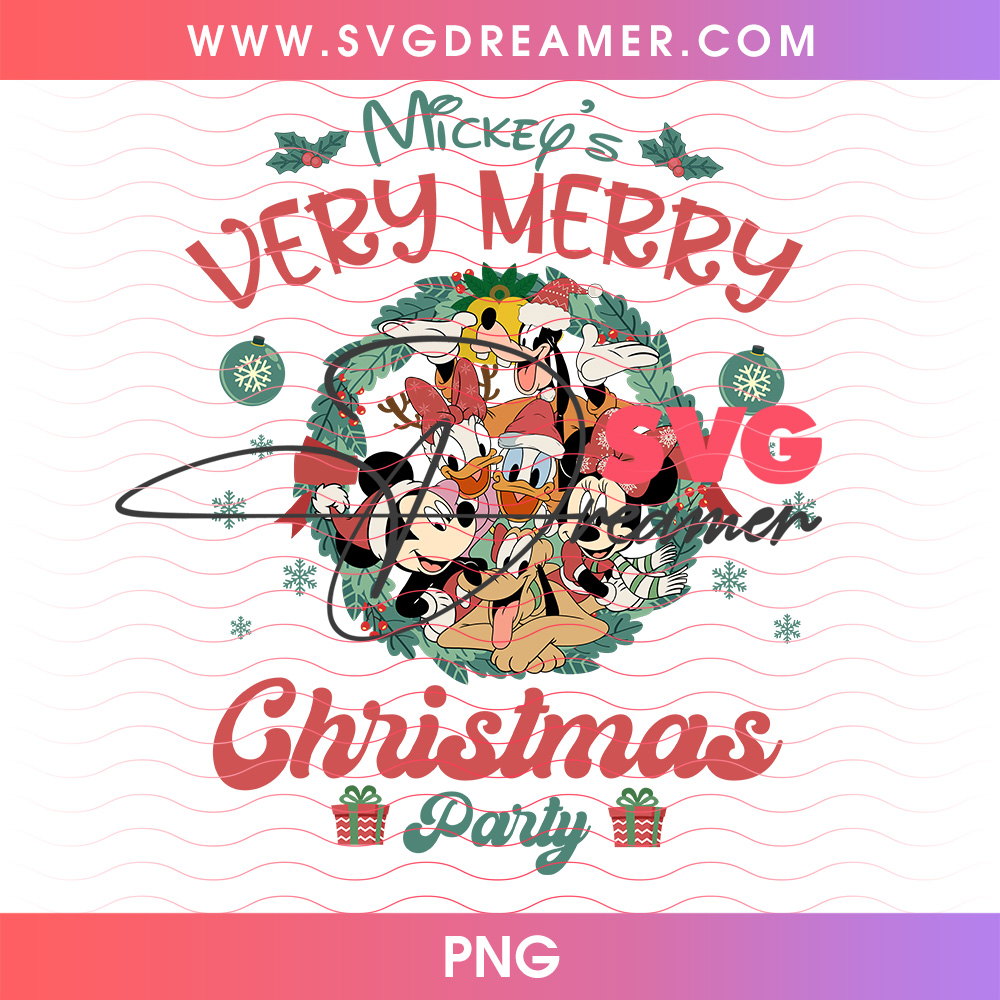 Mickeys Very Merry Christmas Party Pine Wreath Squad PNG, Disney Holiday Friends Festive Wreath PNG Shirt Design 2 Mickeys Very Merry Christmas Party Pine Wreath Squad PNG, Disney Holiday Friends Festive Wreath PNG Shirt Design