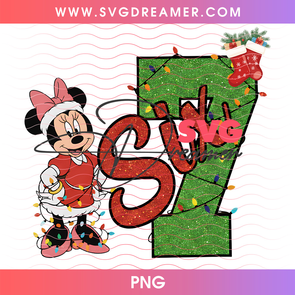Minnie Mouse Christmas Six Seven Glitter Holiday PNG 2 Minnie Mouse Christmas Six Seven Glitter Holiday PNG