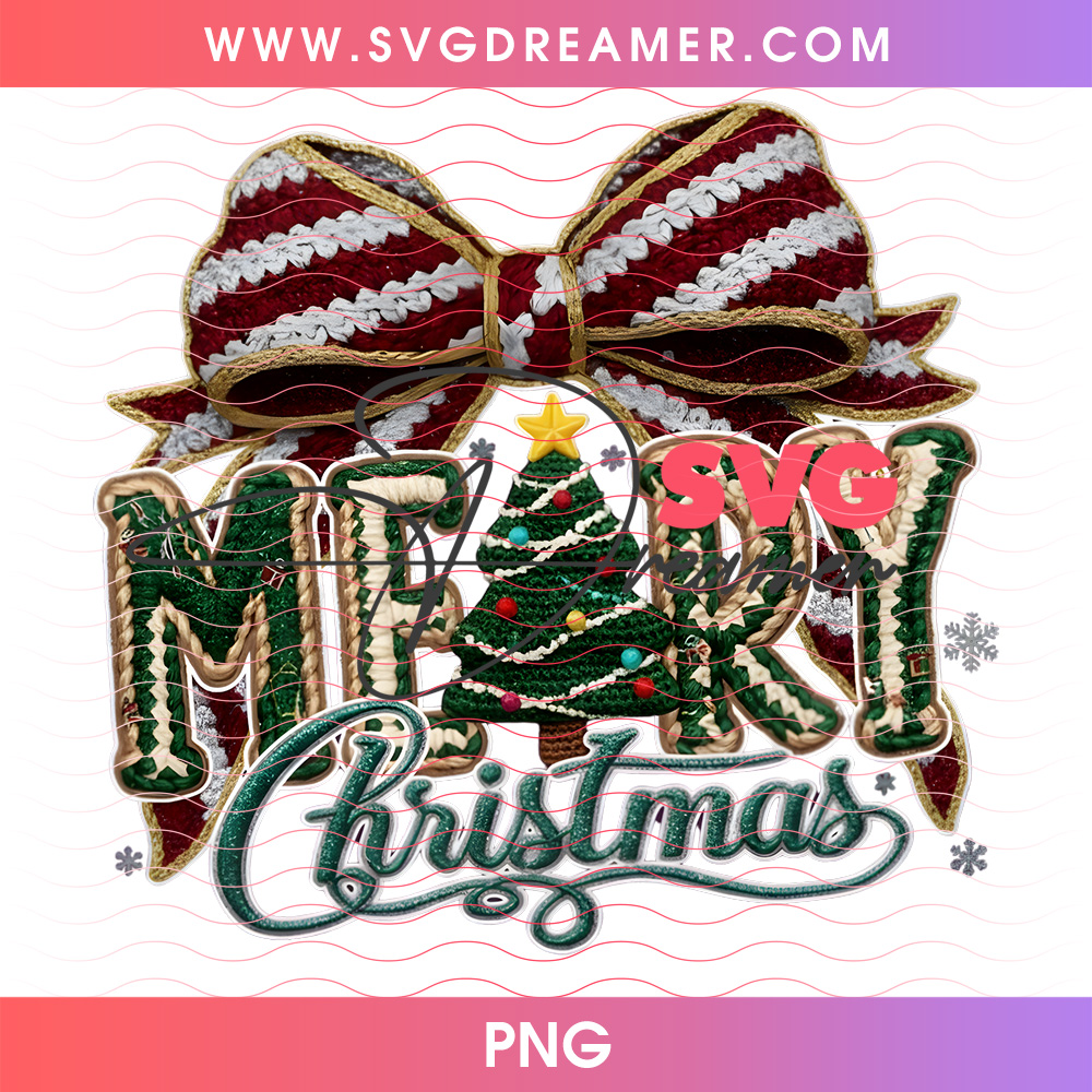 Moss Green Knitted Merry Christmas Plaid Bow Pine PNG 2 Moss Green Knitted Merry Christmas Plaid Bow Pine PNG