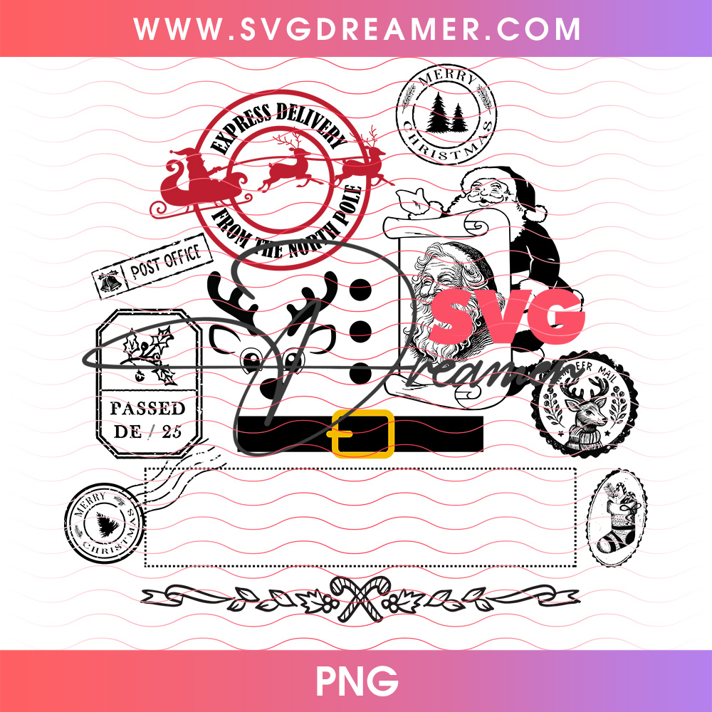North Pole Express Santa Belt Buckle Tag Png PNG 2 North Pole Express Santa Belt Buckle Tag Png PNG