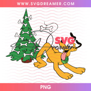 Pluto Dog Bone Christmas Tree Holiday Celebration PNG