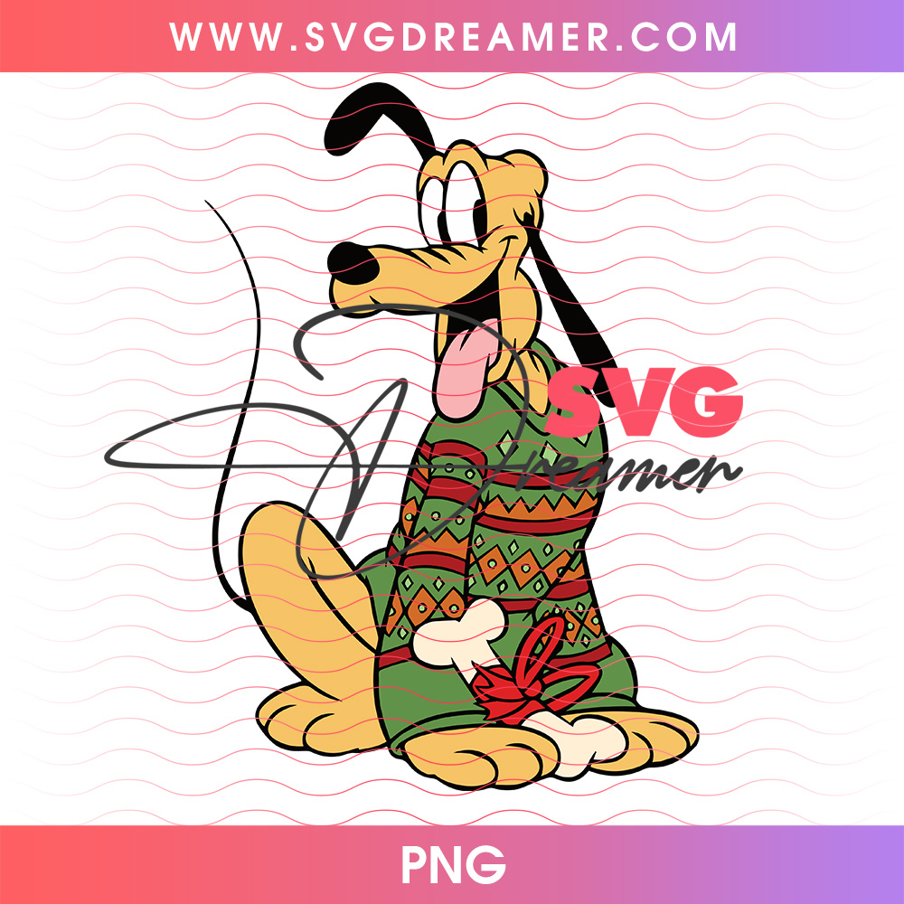 Pluto Dog Fair Isle Christmas Sweater Holiday Cheer PNG 2 Pluto Dog Fair Isle Christmas Sweater Holiday Cheer PNG