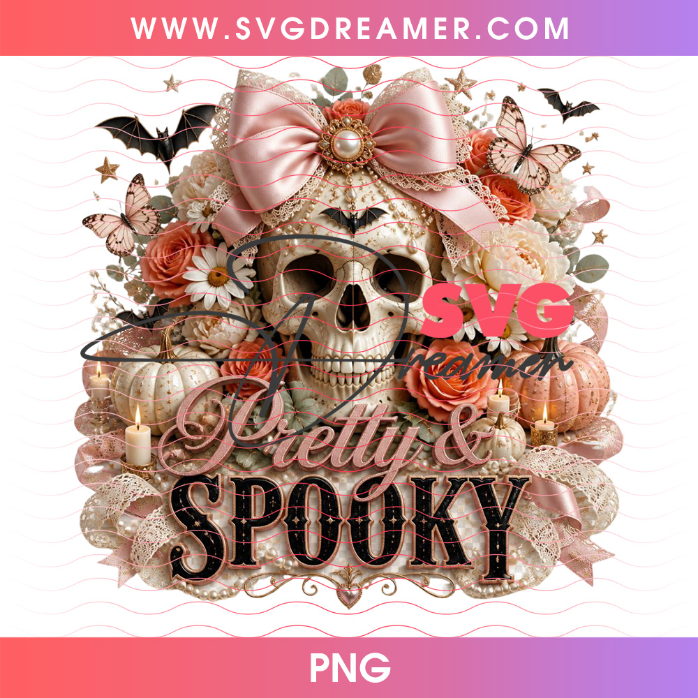 Pretty And Spooky Pink Silk Ribbon Bow Skull Pastel Roses PNG, Coquette Floral Gothic Skeleton Halloween Night PNG Shirt Design 2 Pretty And Spooky Pink Silk Ribbon Bow Skull Pastel Roses PNG, Coquette Floral Gothic Skeleton Halloween Night PNG Shirt Design