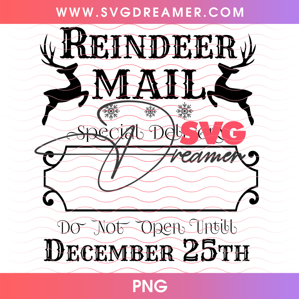 Reindeer Mail Special Delivery Antlers Santa Sack Png PNG 2 Reindeer Mail Special Delivery Antlers Santa Sack Png PNG