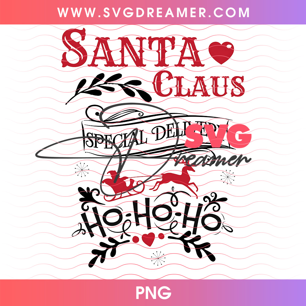 Santa Claus Special Delivery Ho Ho Ho Sleigh Png PNG 2 Santa Claus Special Delivery Ho Ho Ho Sleigh Png PNG