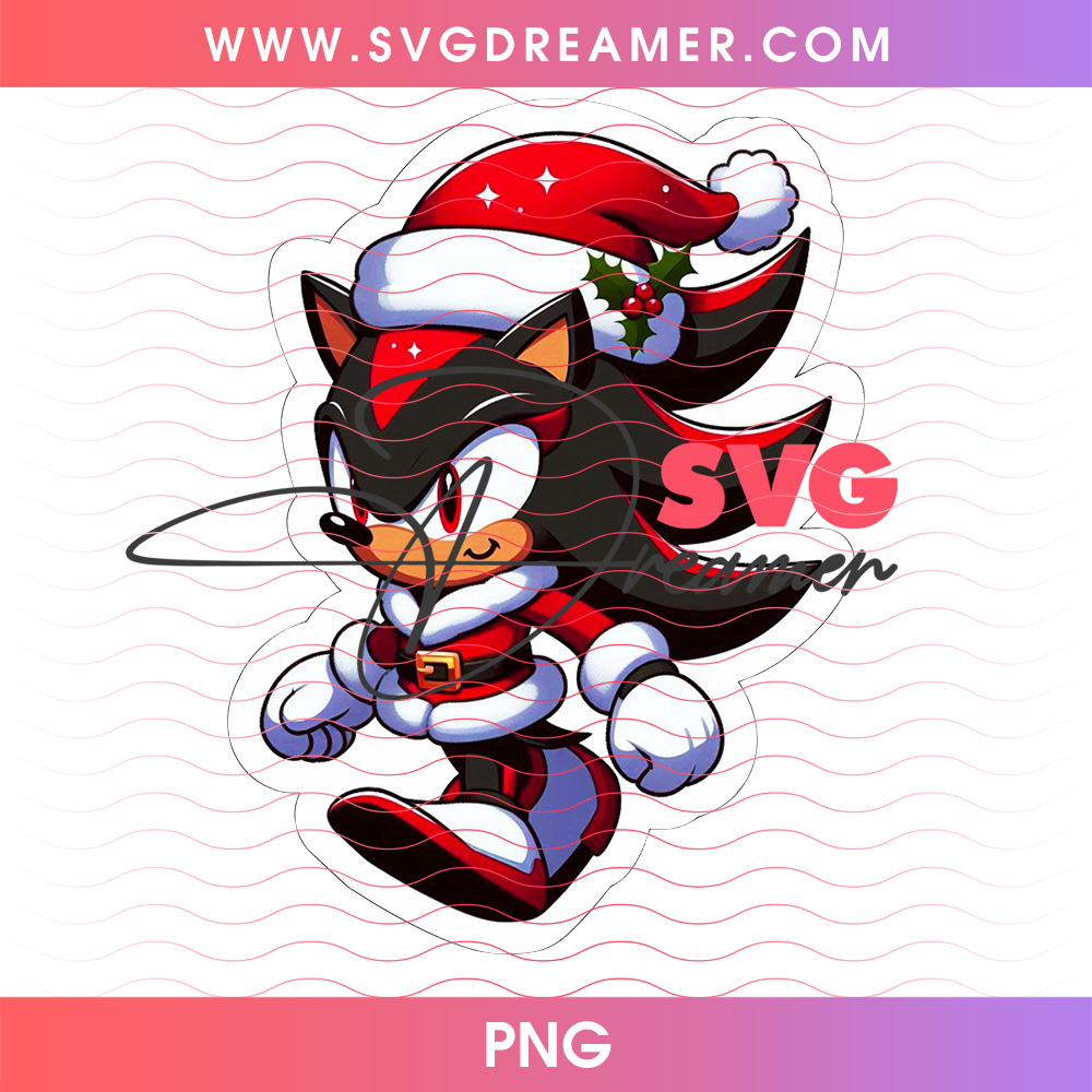 Shadow The Hedgehog Santa Suit Christmas Running PNG, Dark Ultimate Lifeform Winter Holiday PNG Shirt Design 2 Shadow The Hedgehog Santa Suit Christmas Running PNG, Dark Ultimate Lifeform Winter Holiday PNG Shirt Design