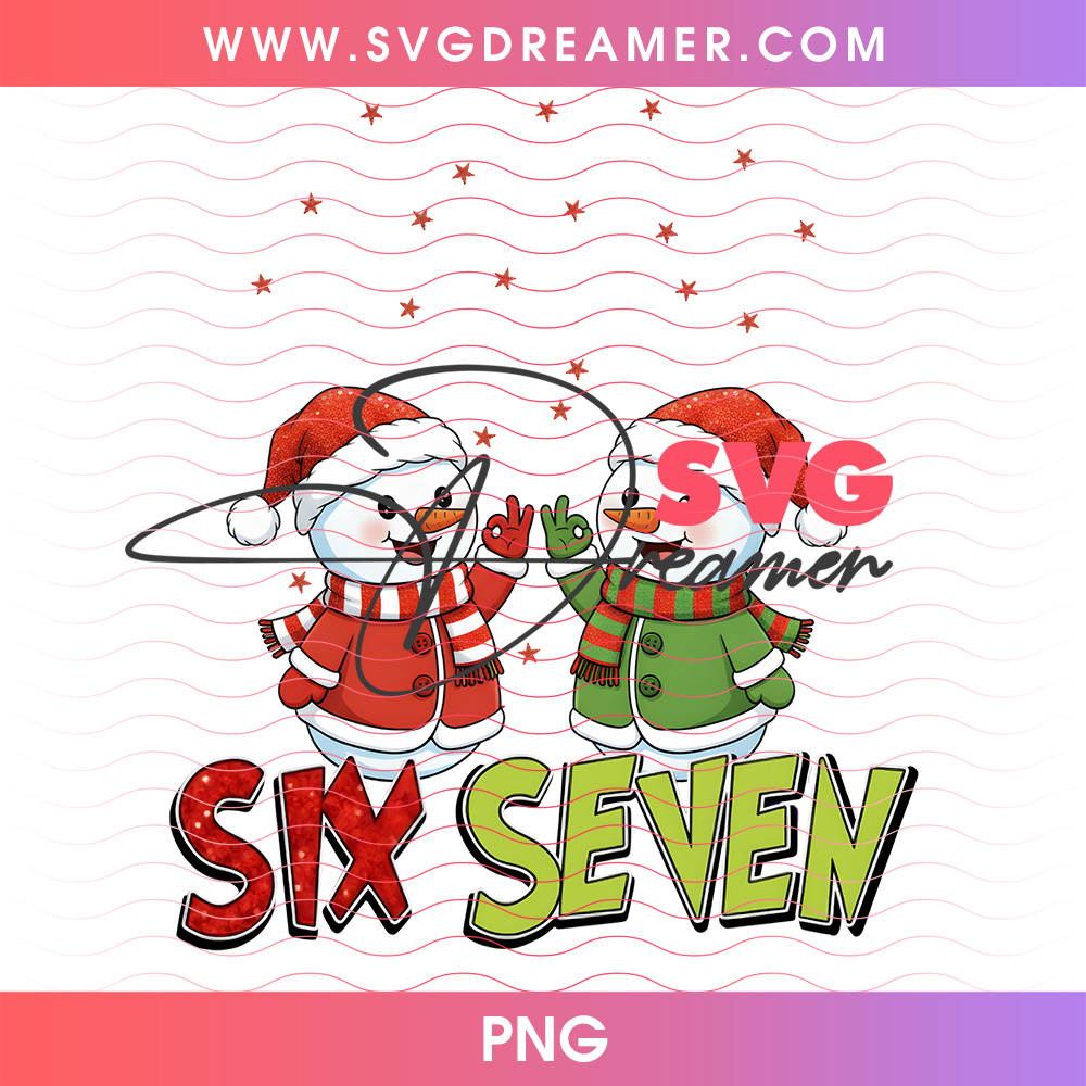 Snowman Squad Holiday Christmas Six Seven Hand Sign PNG 2 Snowman Squad Holiday Christmas Six Seven Hand Sign PNG