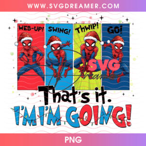 Spiderman Comic Panel Web Up Swing Thwip Christmas PNG, Marvel Holiday Action Hero Light Garland PNG Shirt Design