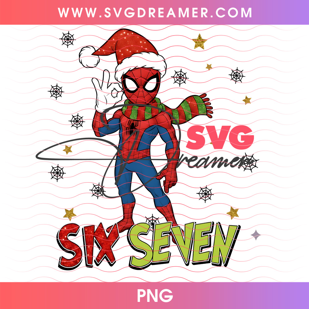 Spider-Man Santa Hat Christmas Holiday Six Seven PNG 2 Spider-Man Santa Hat Christmas Holiday Six Seven PNG