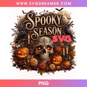 Spooky Season Gothic Skull Golden Roses Raven Candlestick PNG, Vintage Victorian Dark Halloween Skeleton PNG Shirt Design