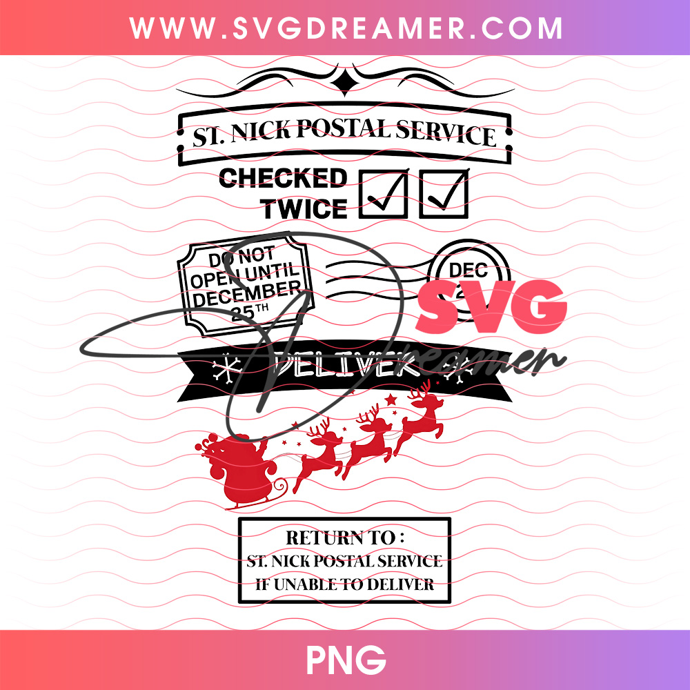 St Nick Postal Service Special Delivery Dec 25 Png PNG 2 St Nick Postal Service Special Delivery Dec 25 Png PNG