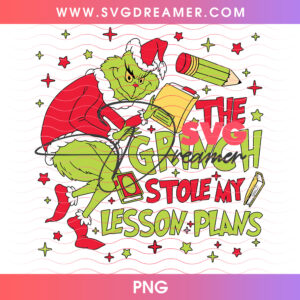 The Grinch Stole My Lesson Plans Stationery Png PNG