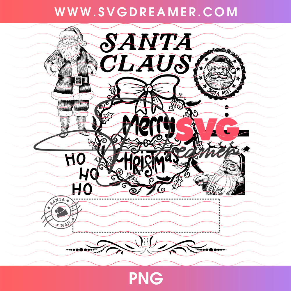Vintage Santa Claus Merry Christmas Ho Ho Ho Png PNG 2 Vintage Santa Claus Merry Christmas Ho Ho Ho Png PNG