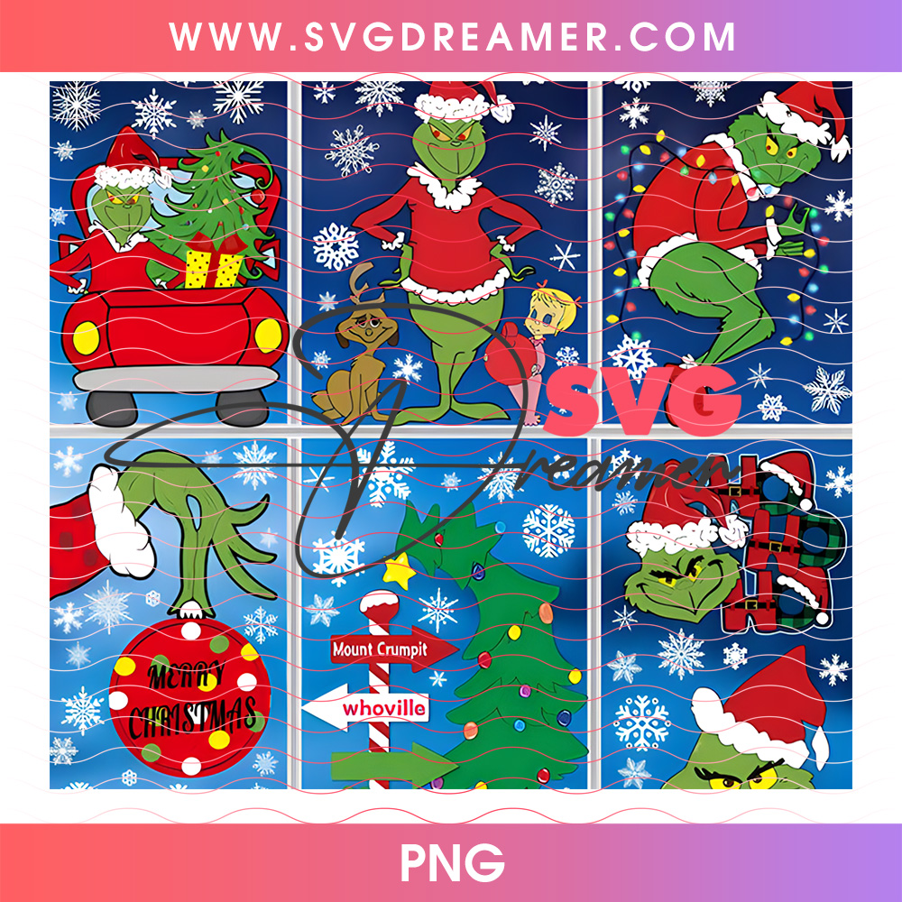 Whoville Grinch Comic Scenes Collage Tumbler Wrap 20oz PNG 2 Whoville Grinch Comic Scenes Collage Tumbler Wrap 20oz PNG