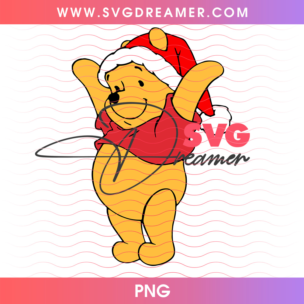 Winnie The Pooh Happy Santa Hat Holiday Celebration PNG, Cheerful Pooh Bear Winter PNG Shirt Design 2 Winnie The Pooh Happy Santa Hat Holiday Celebration PNG, Cheerful Pooh Bear Winter PNG Shirt Design