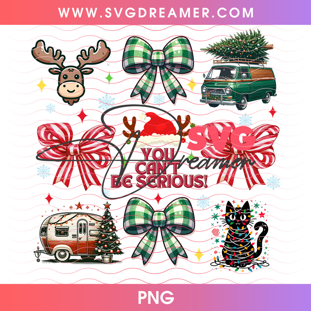 You Cant Be Serious Funny Christmas Camper Plaid Bows PNG, Quirky Holiday Winter Road Trip PNG Shirt Design 2 You Cant Be Serious Funny Christmas Camper Plaid Bows PNG, Quirky Holiday Winter Road Trip PNG Shirt Design